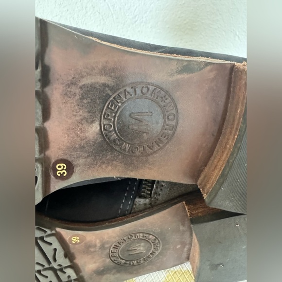 🔥🔥FINAL CLEARENACE 🔥🔥 MORENATOM Gray and Black Mix Leather Boots - Picture 9 of 10